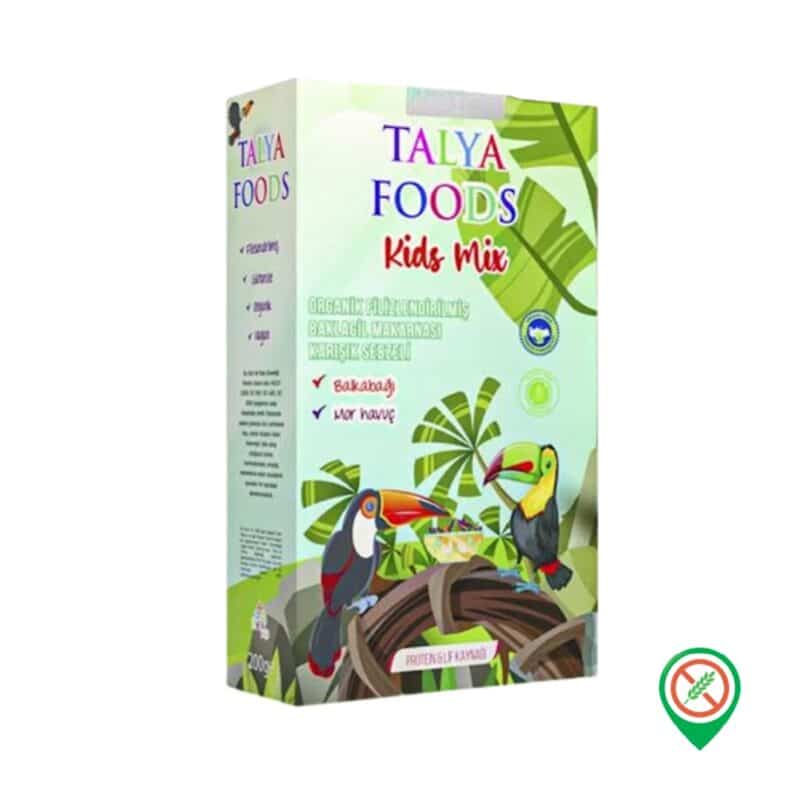 Talya Foods Kids Mix Organik Filizlendirilmis Balkabagi Mor Havuc Makarnasi 200 gr